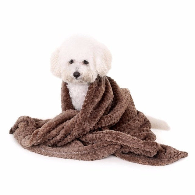Warme Flanell-Decke fuer Hunde - 70x100 cm | 3 Farben | Sofa Auto Bett