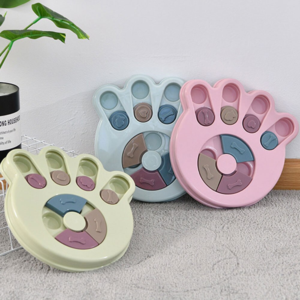 Intelligenz-Futternapf fuer Hunde - Puzzle-Platte | Anti-Schling | 12 Faecher | 3 Farben | PP-Kunststoff