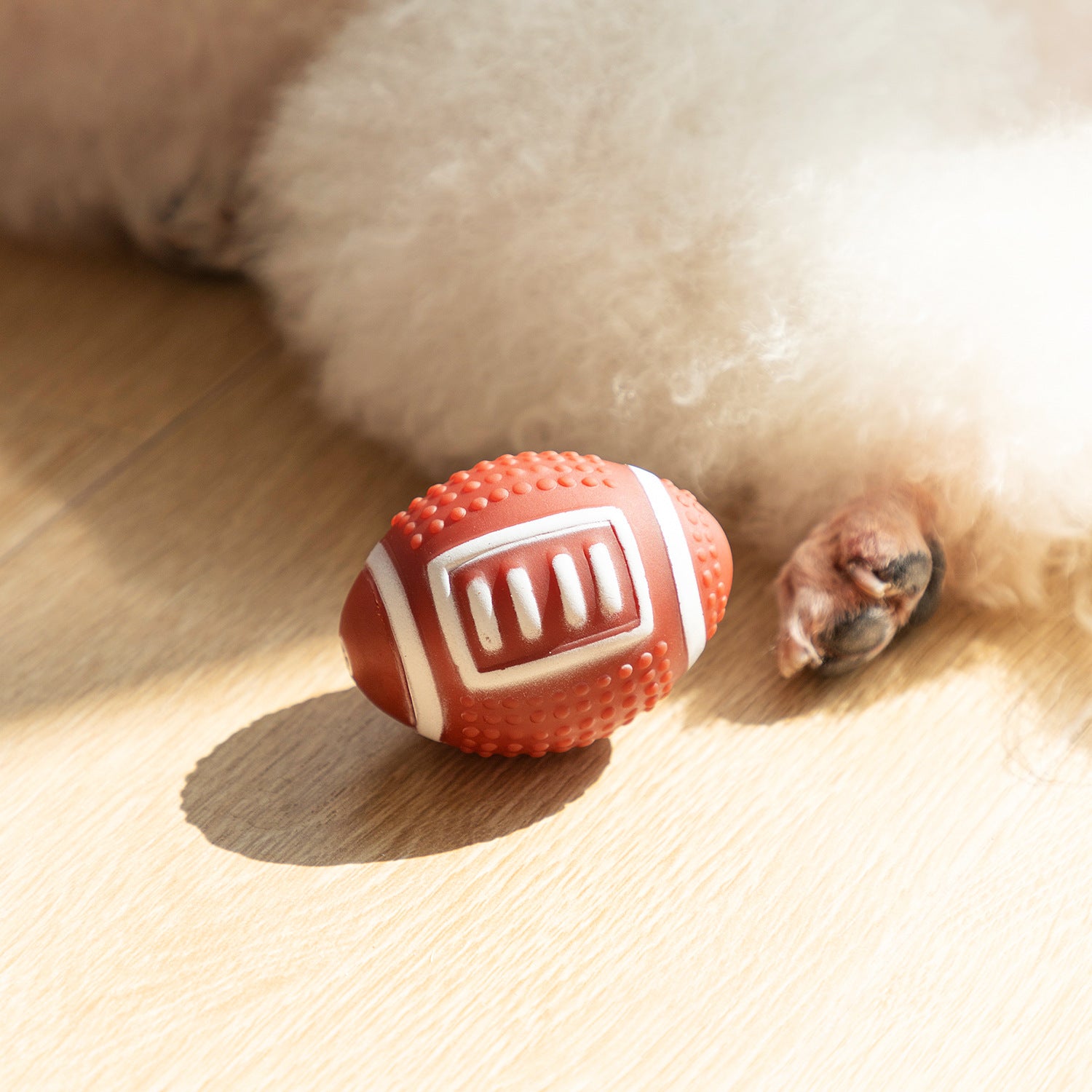 Sport-Quietschbälle für Hunde – Latex-Wurfspielzeug Basketball, Fußball, Tennis & Rugby