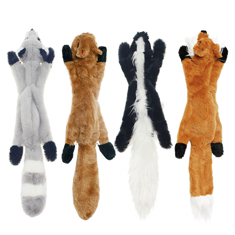 Plüsch-Tierspielzeug für Hunde – 45 cm, 2 Quietscher & 7 Tiermotive