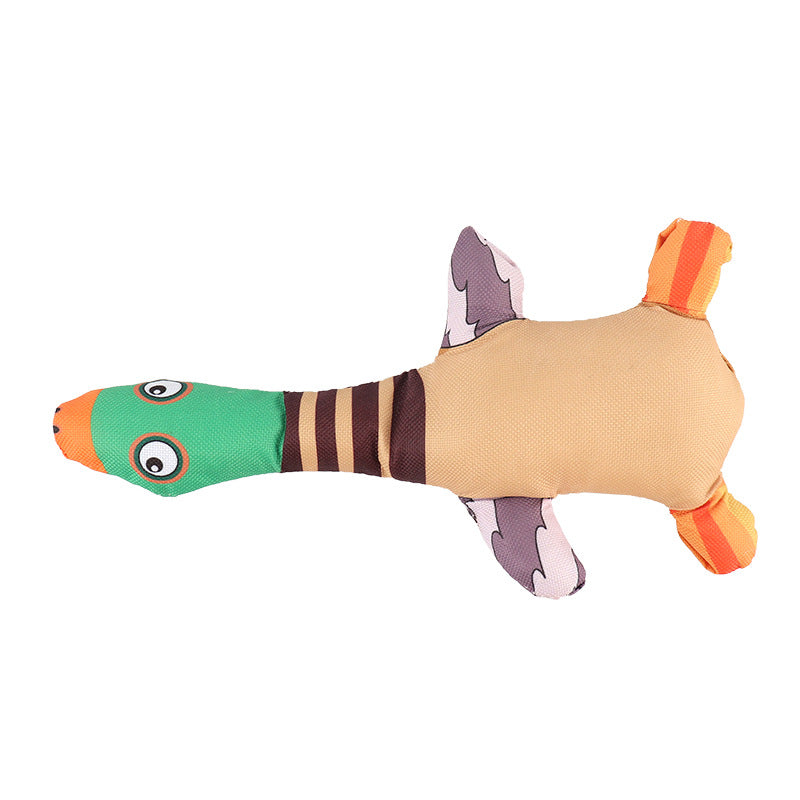 Enten-Quietschspielzeug für Hunde – bissfester Oxford-Stoff mit Sound, 25 cm