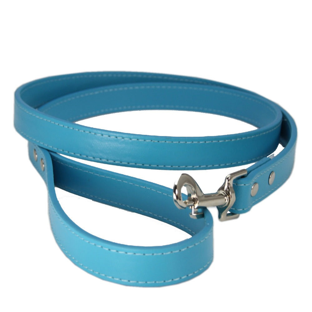 PU-Leder Hundeleine – 16 Farben, 1,0 / 1,5 / 2,0 cm x 120 cm, für Hunde & Katzen