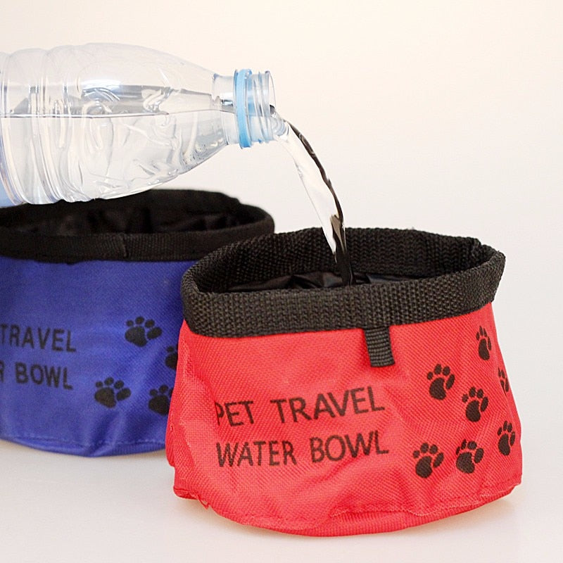 Faltbarer Reisenapf für Hunde & Katzen – Canvas, 3 Farben, ø15 cm