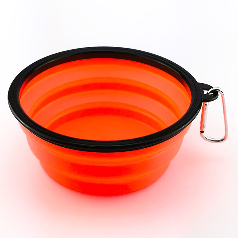 Faltbarer Silikon-Reisenapf für Hunde – 350ml oder 1000ml, mit Karabiner