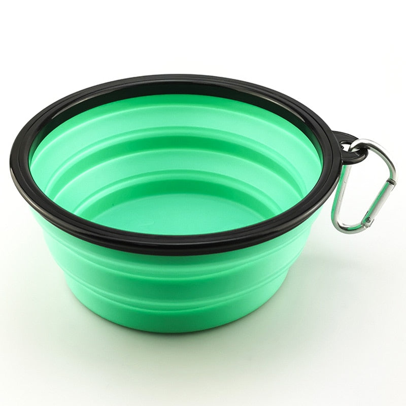 Faltbarer Silikon-Reisenapf für Hunde – 350ml oder 1000ml, mit Karabiner