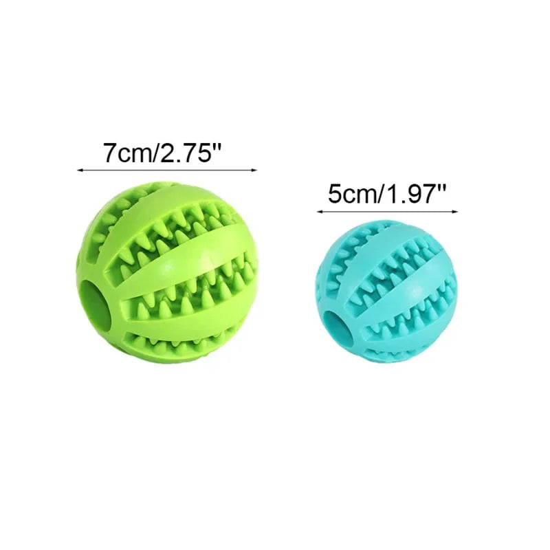 Interaktiver Kauball für Hunde – Zahnreinigung & Snackspender, 6 Farben, 5 & 7cm