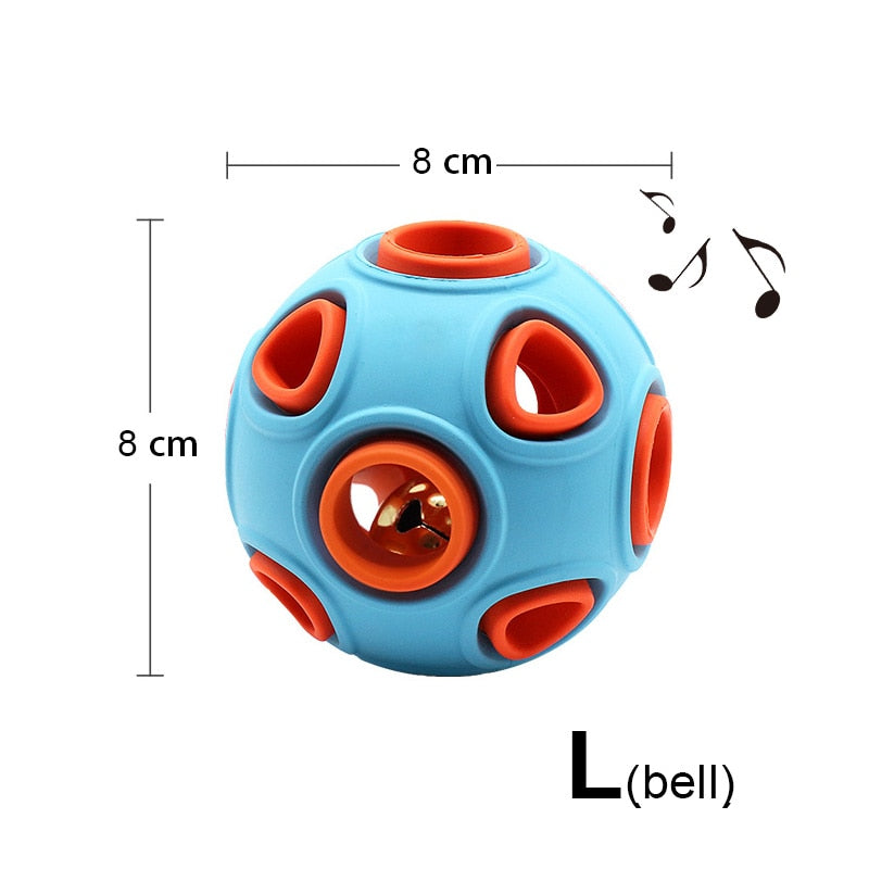 HOOPET Interaktiver Gummiball für Hunde – Leckerli-Spielzeug leuchtend oder mit Glocke