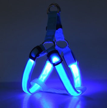 LED-Brustgeschirr für Hunde & Katzen – leuchtend, XS–XL, 8 Farben
