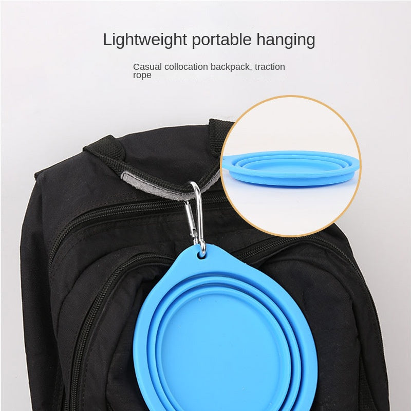 Faltbarer Silikon Hundenapf 600 ml – portabel, 9 Farben, 16,5 x 15,5 cm