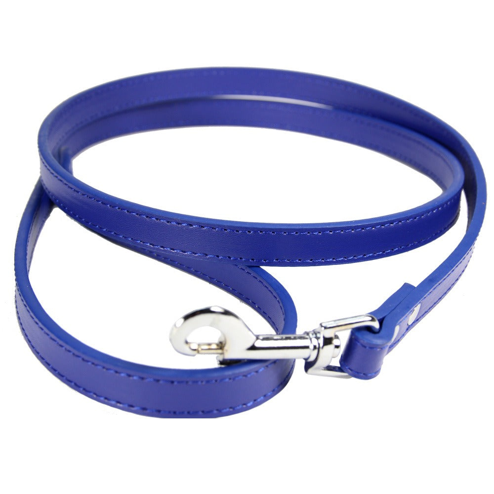 PU-Leder Hundeleine – 16 Farben, 1,0 / 1,5 / 2,0 cm x 120 cm, für Hunde & Katzen