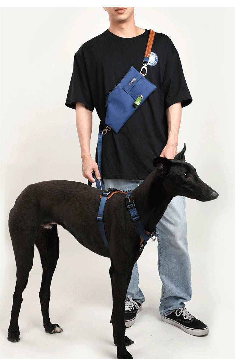 No-Pull Tactical Hundegeschirr - Nylon und PVC-Leder | 3 Farben | S-XL | Auch als Leine erhaeltlich