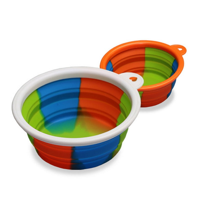 Portabler Silikon Faltnapf – 350ml, 24 Farben, für Wasser & Futter