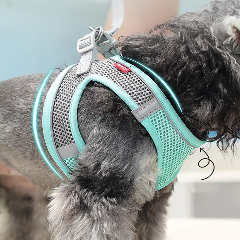 No-Pull Hundegeschirr Weste – reflektierend, atmungsaktiv, S–XL, 3 Farben