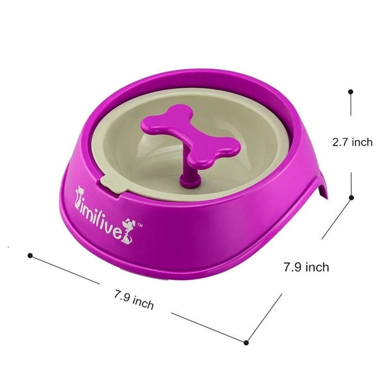Slow Feeder Napf Knochenform für Hunde – 400ml, Anti-Schlingen, rutschfest, 5 Farben