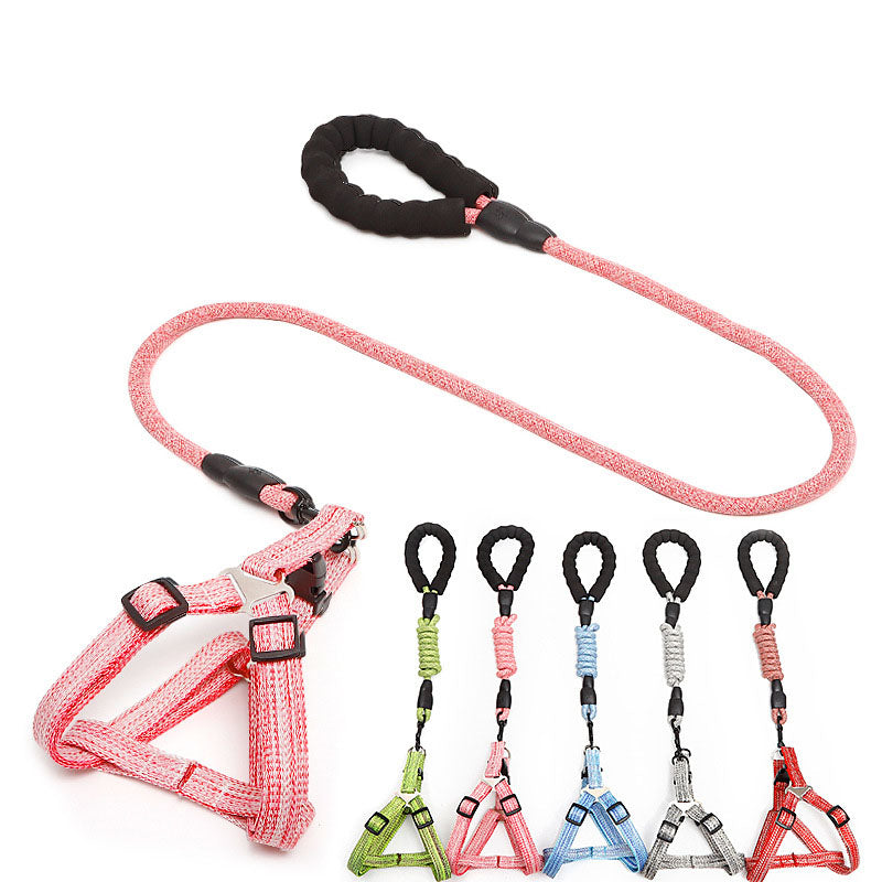 Morandi Leinen Hundegeschirr & Leine Set – verstellbar, 5 Farben, 1,0/1,5/2,0 cm