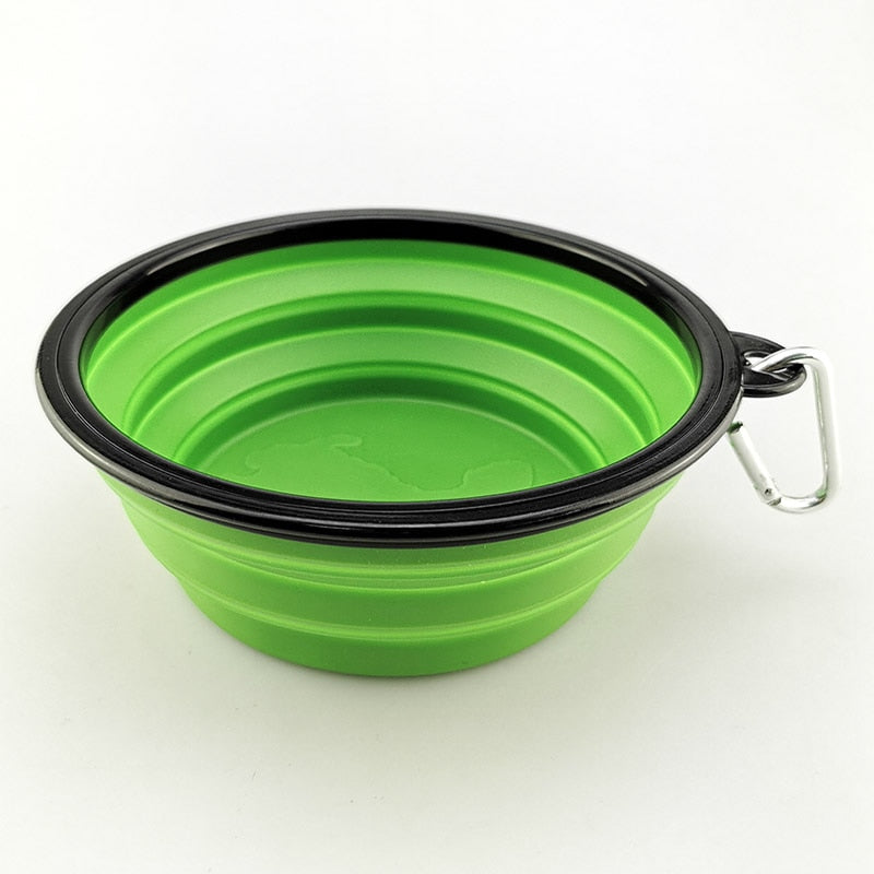 Faltbarer Silikon-Reisenapf für Hunde – 350ml oder 1000ml, mit Karabiner
