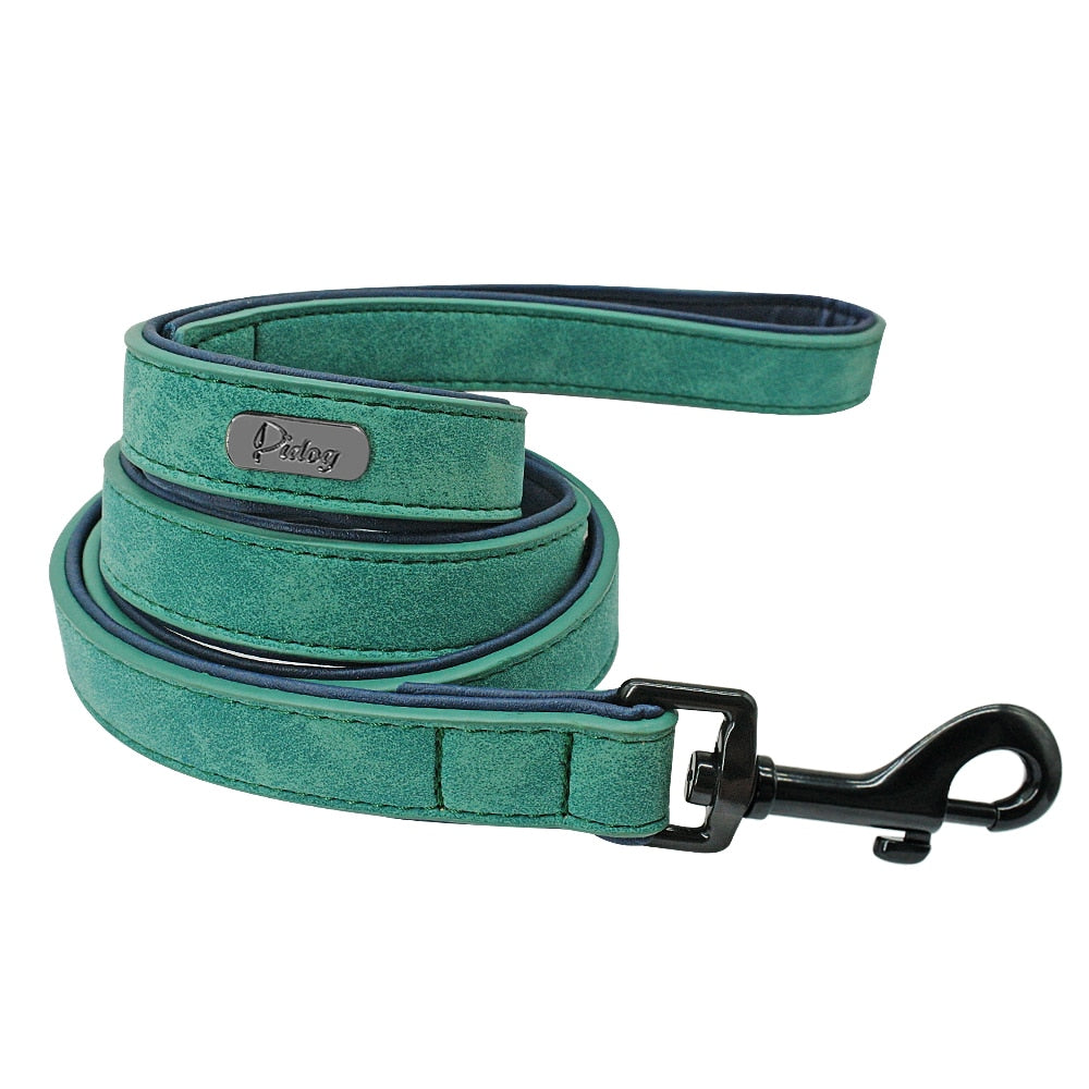 Personalisiertes Lederhalsband mit Gravur – S–XL, 5 Farben
