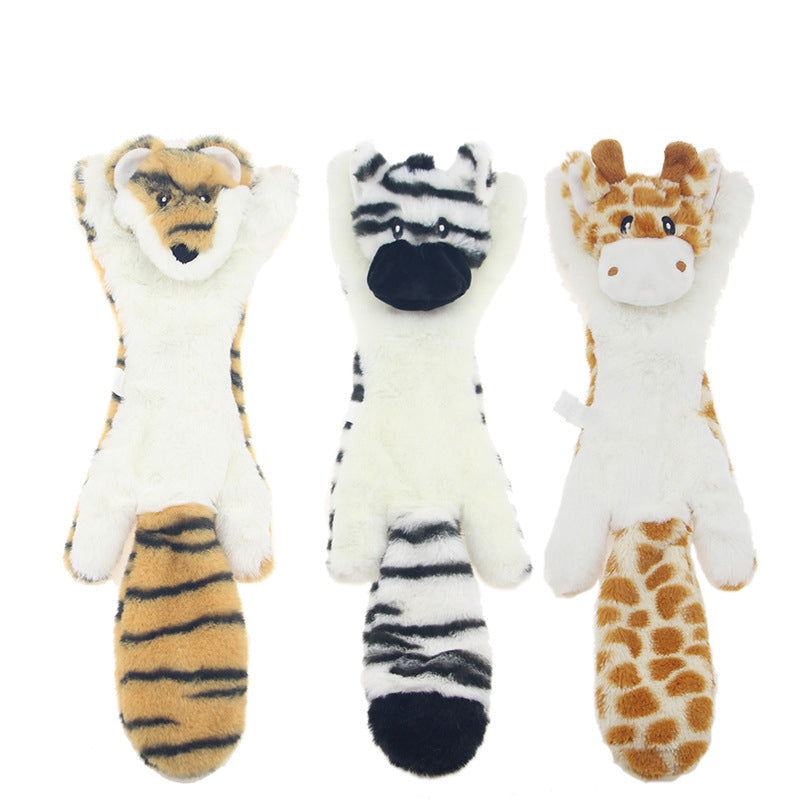 Hundespielzeug Plüsch-Tier mit Sound | 6 Motive | 45 cm | Tiger, Löwe & mehr