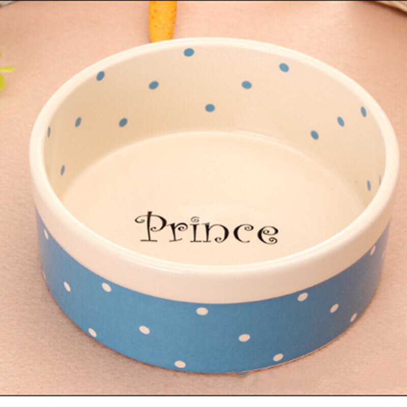 Keramiknapf mit Punkte-Design – 15×6 cm, Blau & Pink