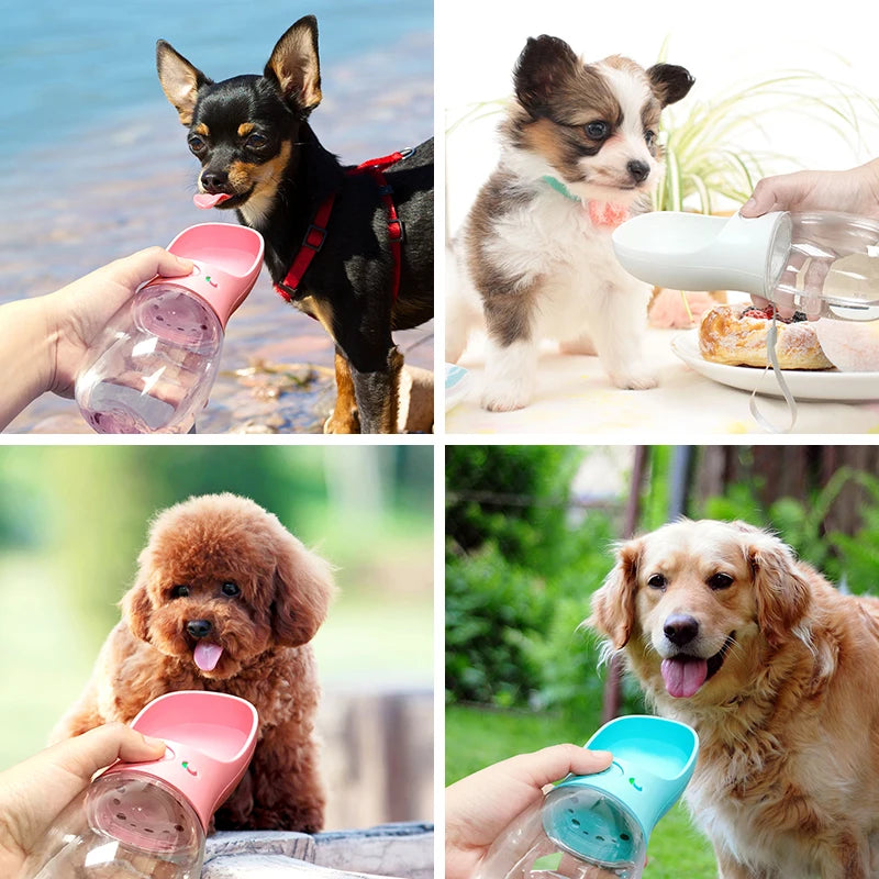 Tragbare Hundetrinkflasche für Hunde – 350 ml oder 550 ml, 5 Farben, mit Tragekordel