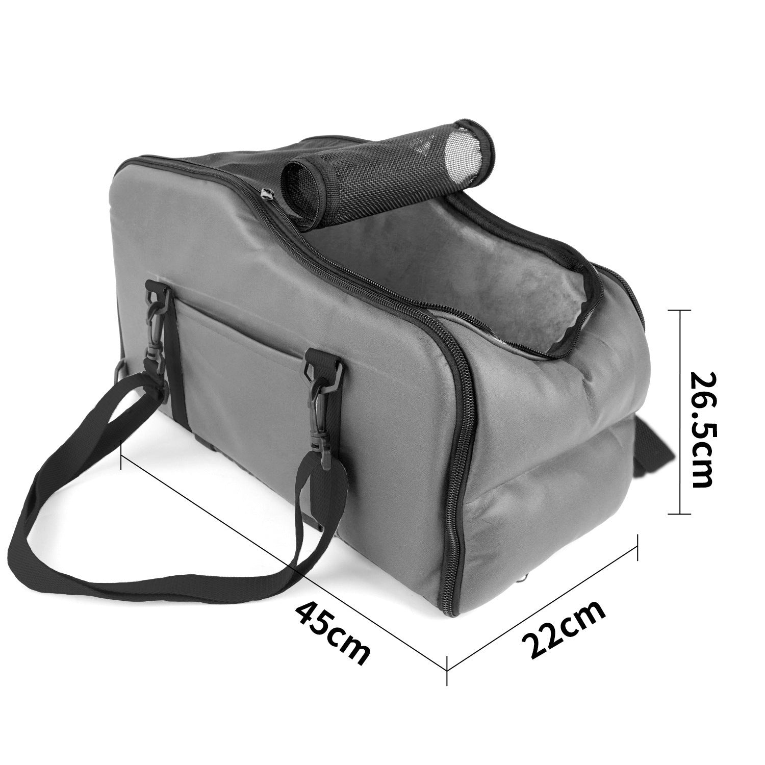 Auto-Mittelkonsolen Hundebett – Reisesitz für kleine Hunde, 4 Farben, 45 cm