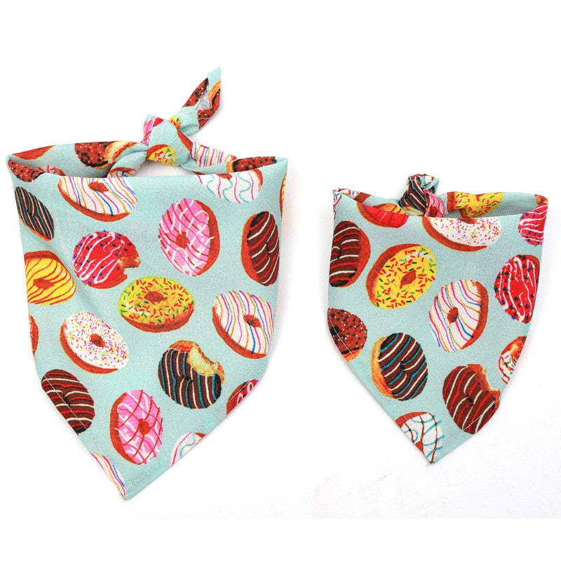 Hunde-Bandana mit Frucht-Motiv – Baumwolle, 6 Designs, 2 Größen