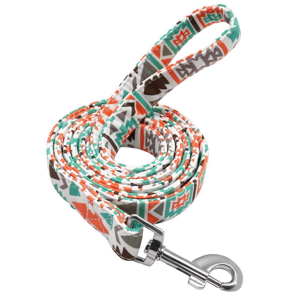 Dicke Nylon-Hundeleine mit Muster – gepolstert, 2 cm breit, 150 cm, 3 Farben