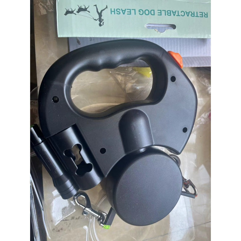 2-in-1 Einzieh-Hundeleine für 2 Hunde | Automatisch | ABS | Blau, Rot, Schwarz