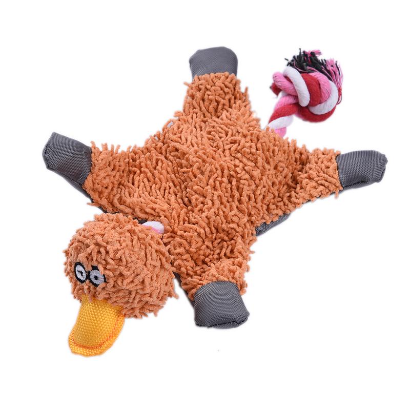 Hundespielzeug Plüsch-Ente mit Sound | Zahnpflege | 25 cm | 2 Farben
