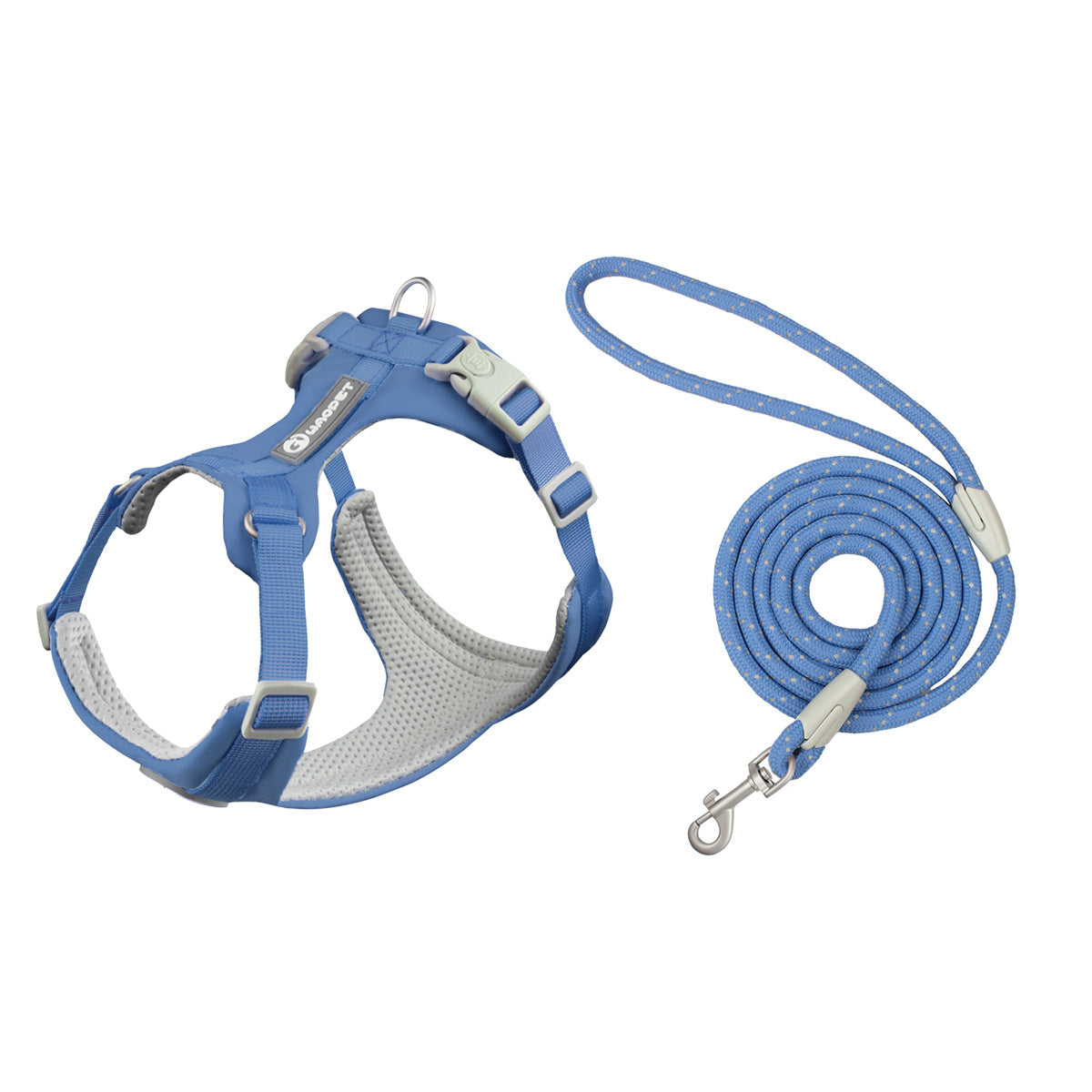 Hundegeschirr Set mit Leine – Atmungsaktiv, Reflektierend, Verstellbar, XS–L