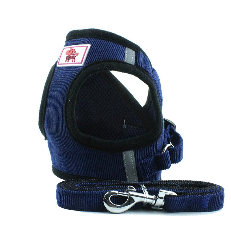 Reflektierendes Hundegeschirr-Set im Weste-Stil – atmungsaktiv, verstellbar, XS–XL