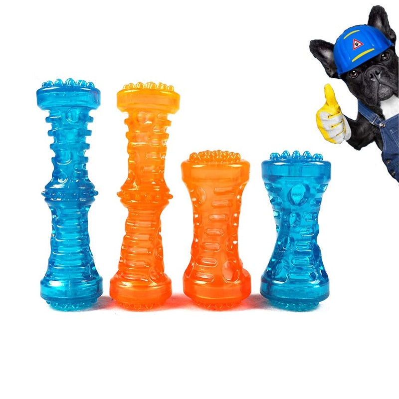 TPR Hundeknochen aus Gummi – Quietscher, Zahnpflege & Kauspielzeug