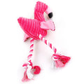 Hundespielzeug Cord-Flamingo mit Sound | Zahnpflege | 34 cm