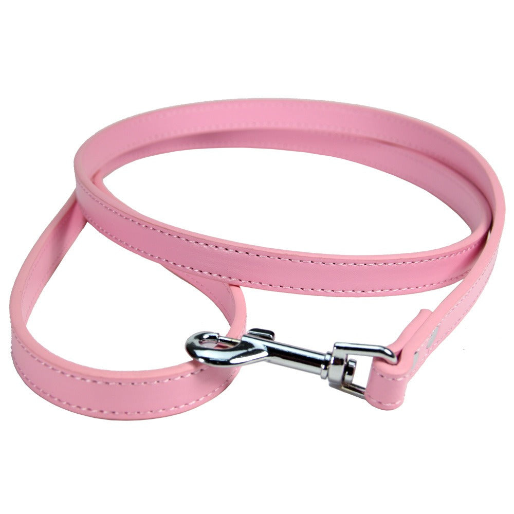 PU-Leder Hundeleine – 16 Farben, 1,0 / 1,5 / 2,0 cm x 120 cm, für Hunde & Katzen