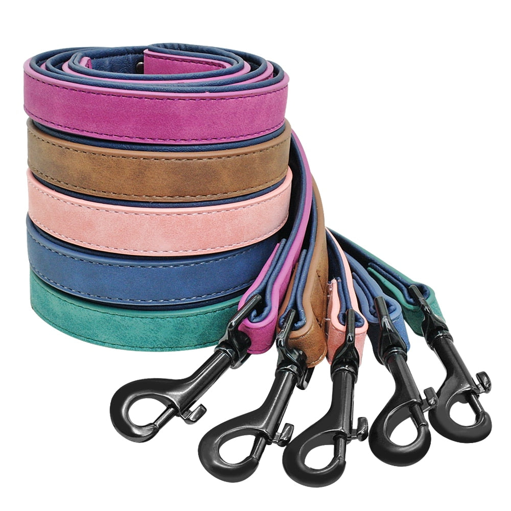 Personalisiertes Lederhalsband mit Gravur – S–XL, 5 Farben
