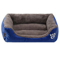 Fleece Hundesofa mit Pfoten-Design – weiches Hundebett wasserfest, 9 Farben, S bis XXXL