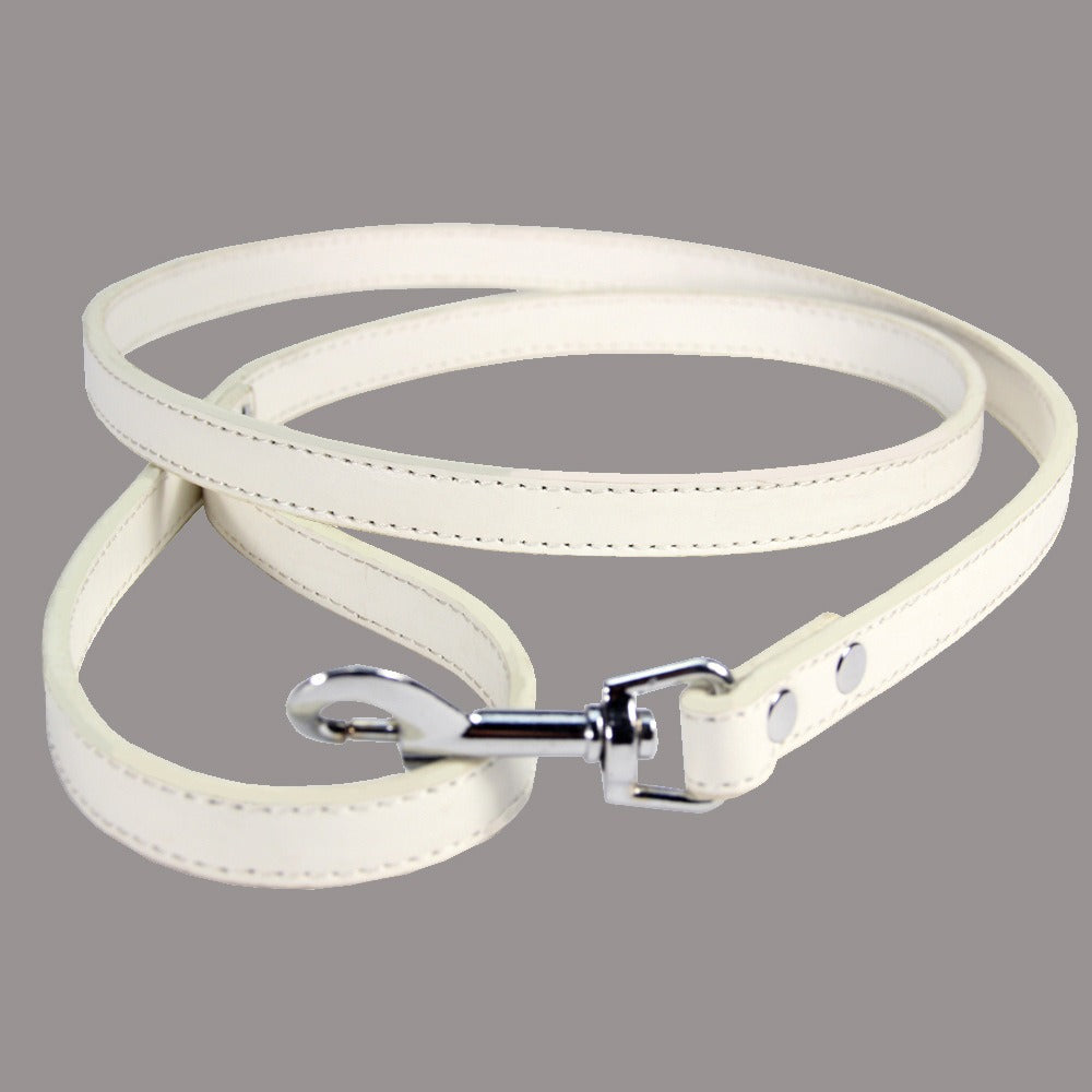 PU-Leder Hundeleine – 16 Farben, 1,0 / 1,5 / 2,0 cm x 120 cm, für Hunde & Katzen