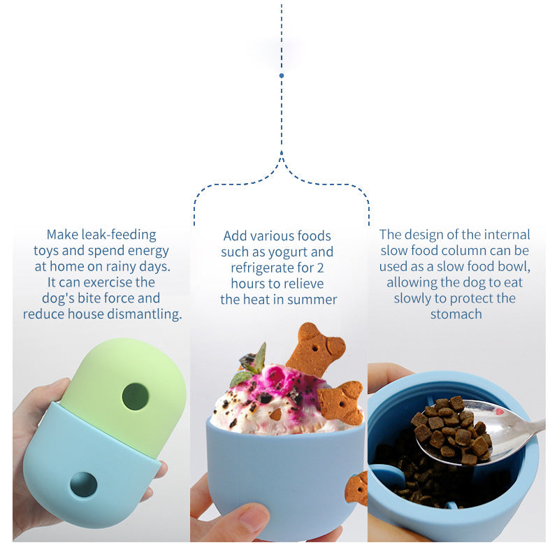 Silikon Leckerli-Ball – Slow Feeder, Zahnpflege & Intelligenzspielzeug für Hunde & Katzen