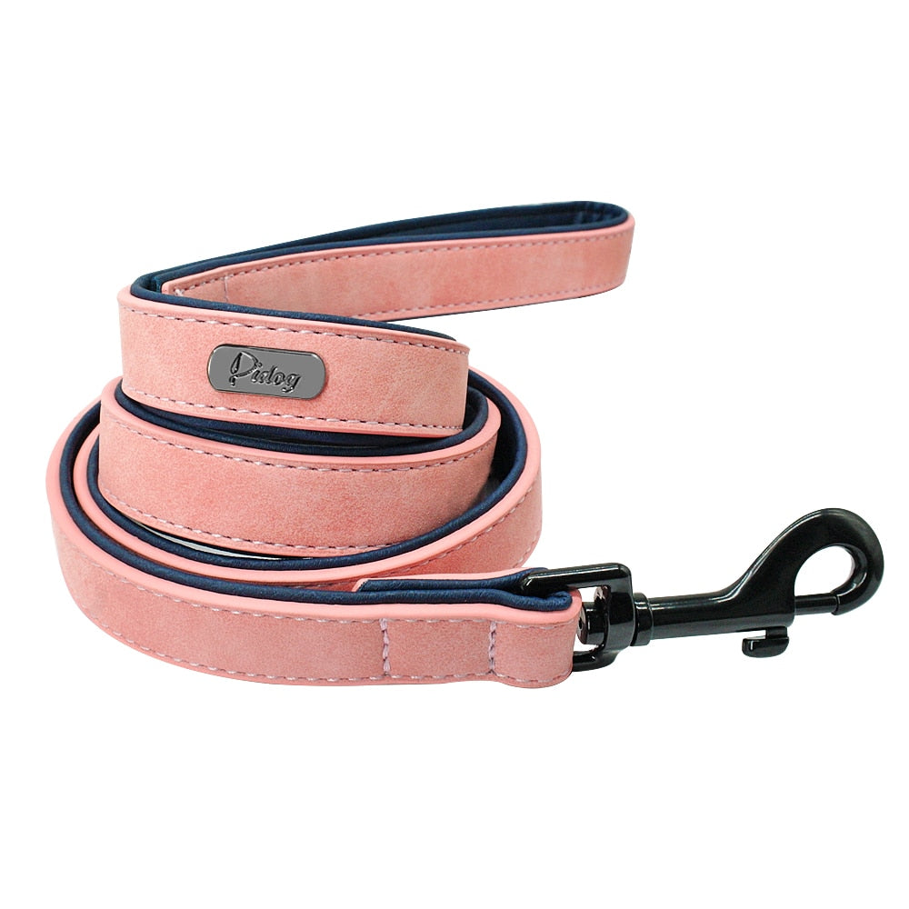 Personalisiertes Lederhalsband mit Gravur – S–XL, 5 Farben