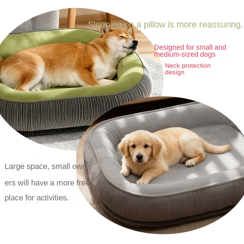 Hundebett Hundehaus - Warm und gemuetlich | Halbgeschlossen | 3 Farben | M-XXL | Maschinenwaschbar
