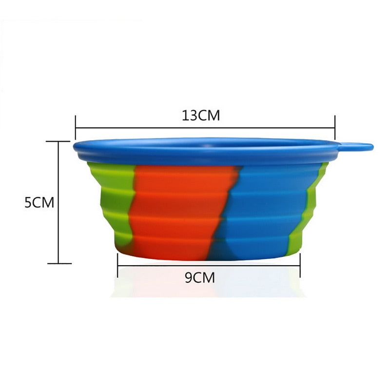 Portabler Silikon Faltnapf – 350ml, 24 Farben, für Wasser & Futter