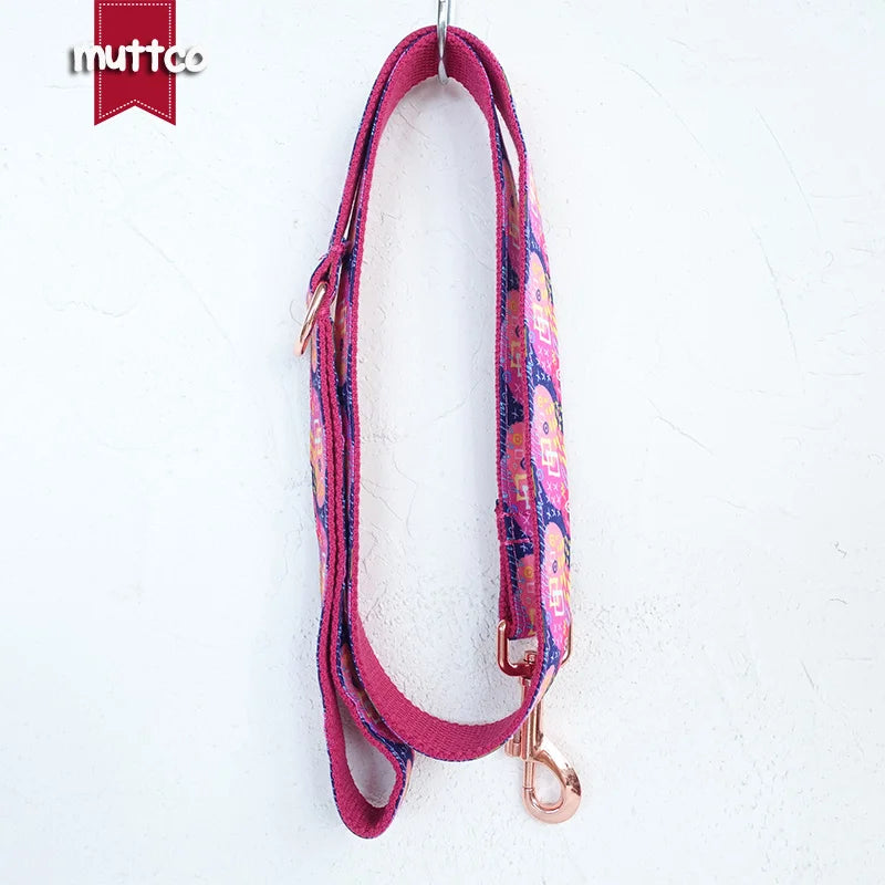 Hundehalsband mit Leine – Verstellbar, Nylon, mit Fliege | XS–XL