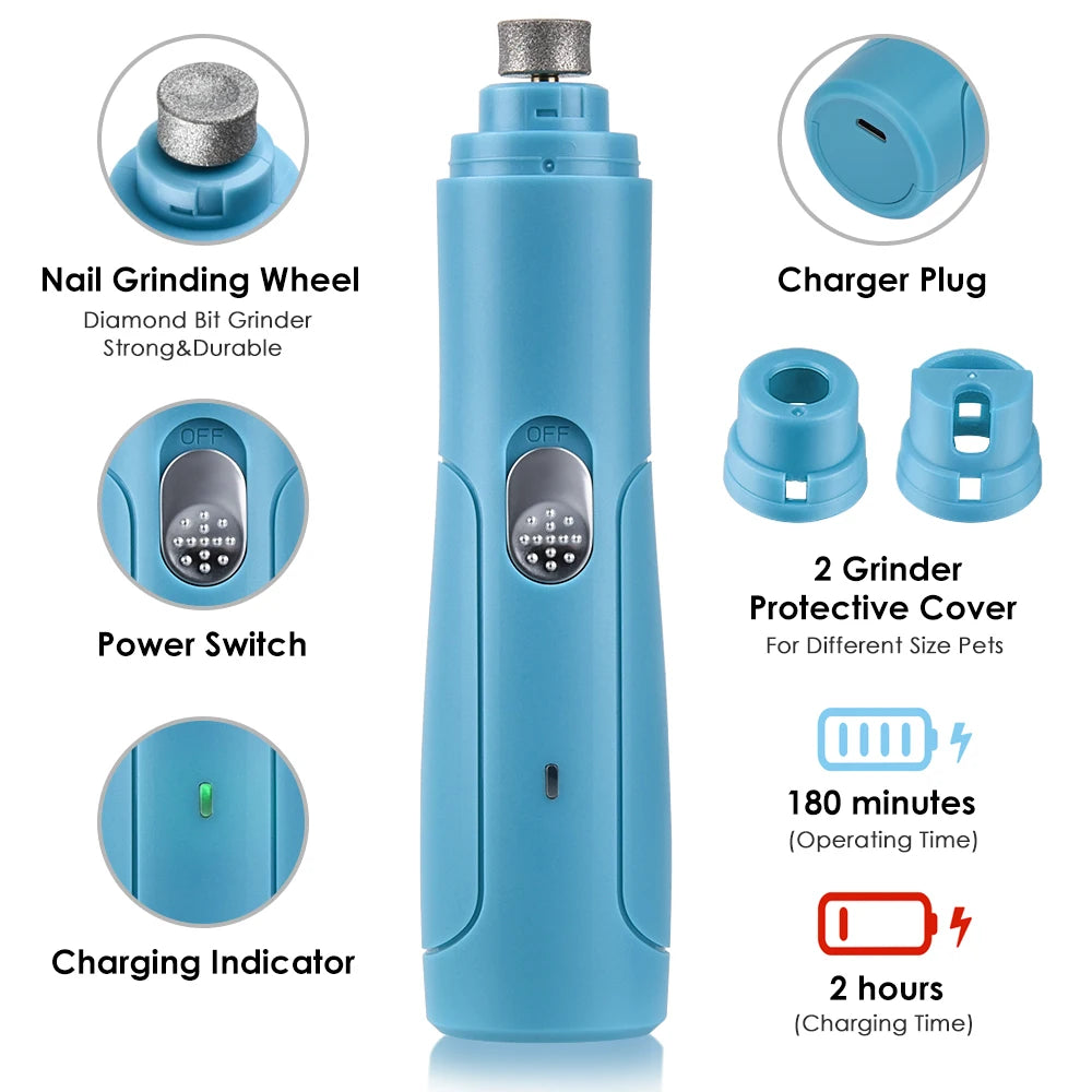 Elektrischer Nagelschleifer für Hunde – USB-aufladbar, leise & schmerzfrei | 3 Styles