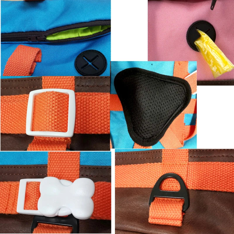 Hundegeschirr Weste mit Rucksack – Atmungsaktiv & Verstellbar, S–L