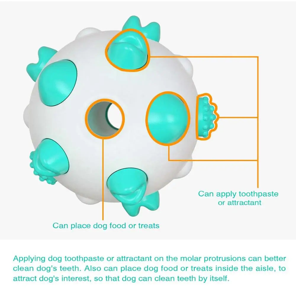 Hundespielzeug Gummi-Rollball mit Noppen | Zahnpflege & Training | 3 Farben