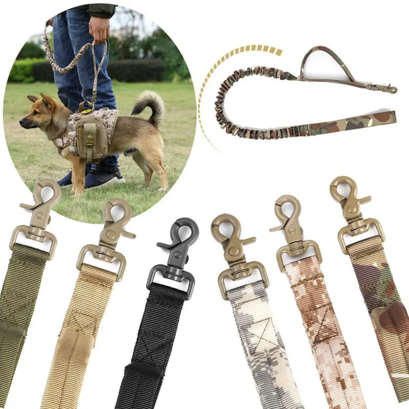Taktische Hundeleine für Training & Outdoor – Nylon, Militärschnalle, 97+150 cm, 3 Farben