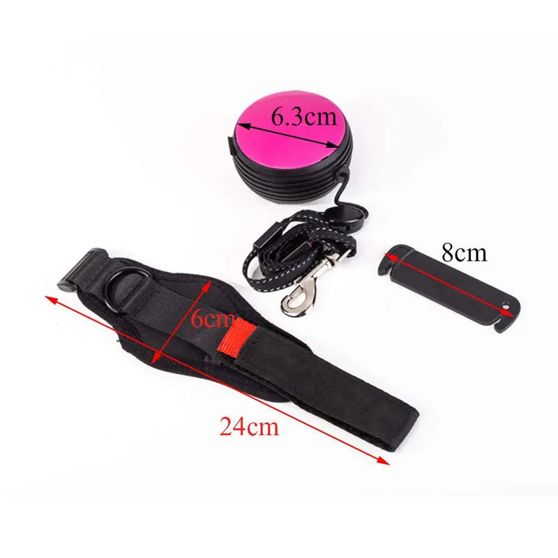 Hands-Free Hundeleine am Handgelenk – einziehbar 3 m, bis 70 kg, 5 Farben