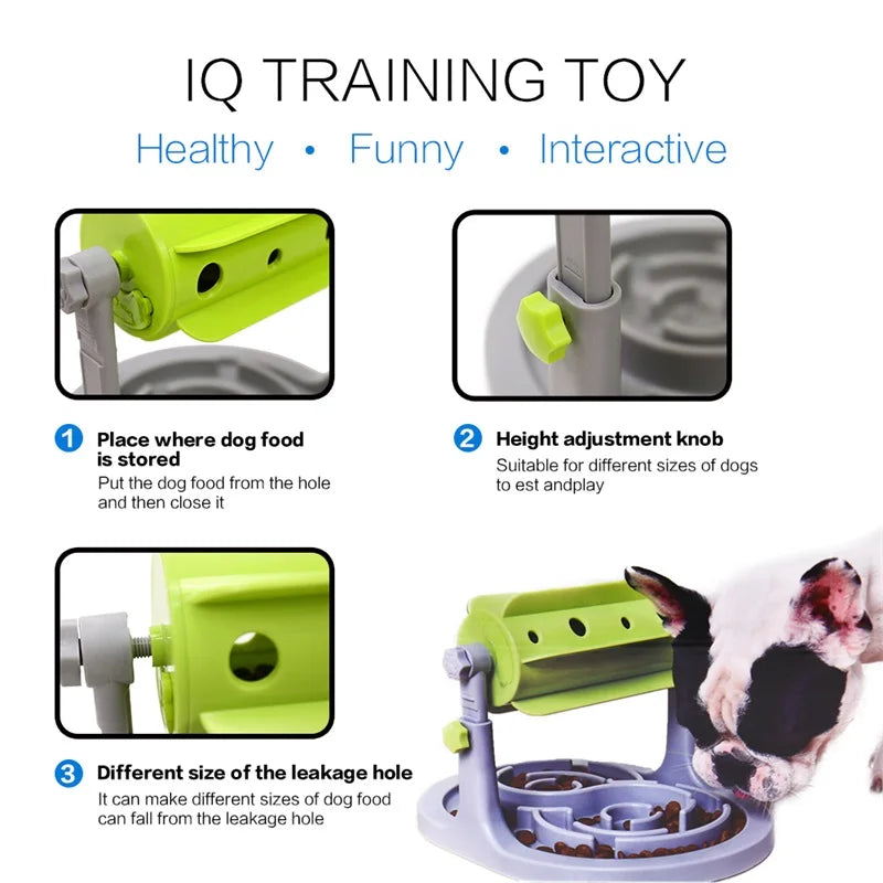 Drehbarer Slow Feeder & Intelligenznapf für Hunde – IQ-Training, ABS, 3 Farben