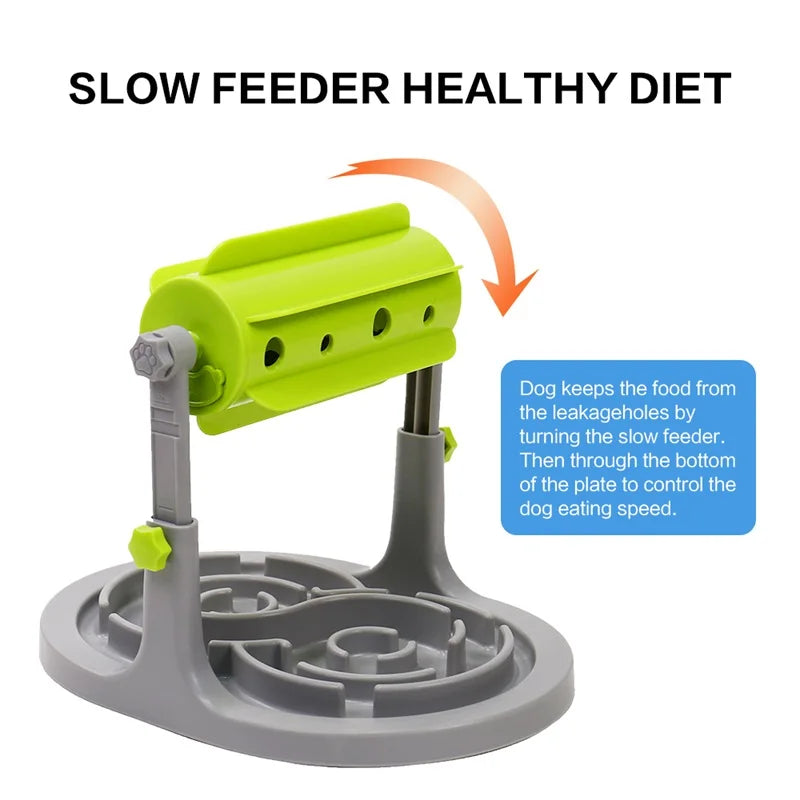 Drehbarer Slow Feeder & Intelligenznapf für Hunde – IQ-Training, ABS, 3 Farben