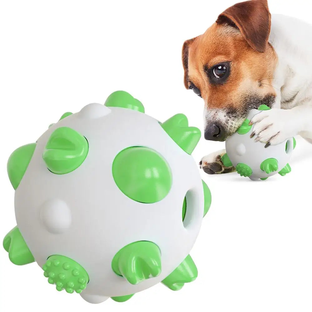 Hundespielzeug Gummi-Rollball mit Noppen | Zahnpflege & Training | 3 Farben